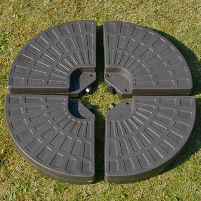 4-Piece Cantilever Offset Patio Umbrella Stand, Water & Sand Filled Base Umbrella Bases at Gallery Canada