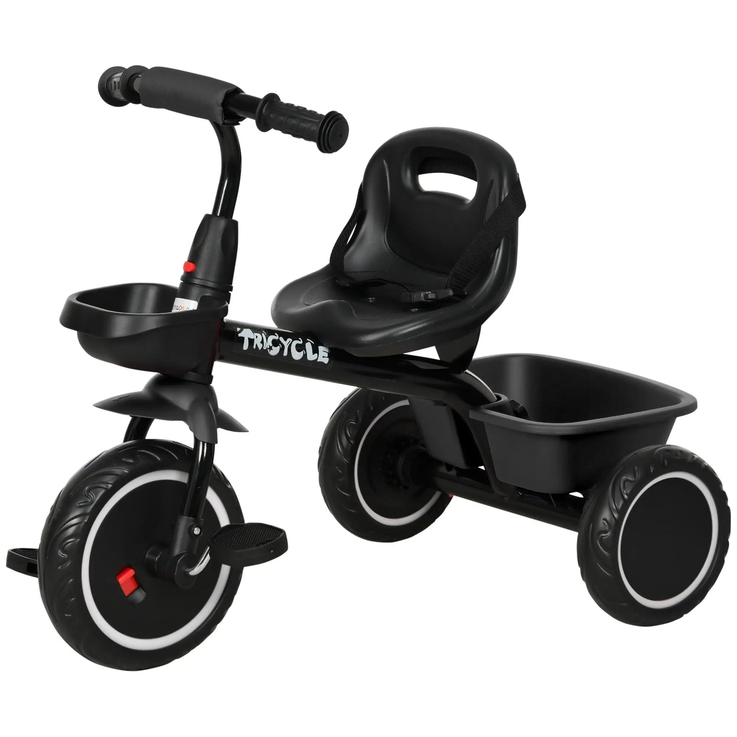 Tricycle for Toddlers 2-5 Years, Adjustable Seat, Black Tricycles for Kids Black at Gallery Canada