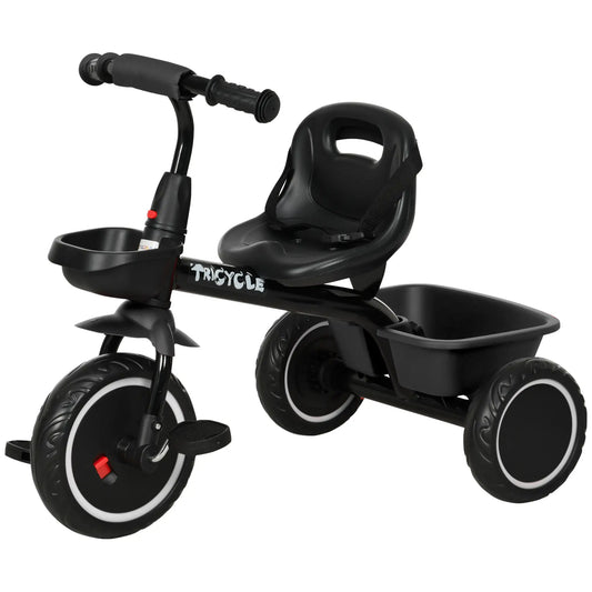 Tricycle for Toddlers 2-5 Years, Adjustable Seat, Black Tricycles for Kids Black at Gallery Canada