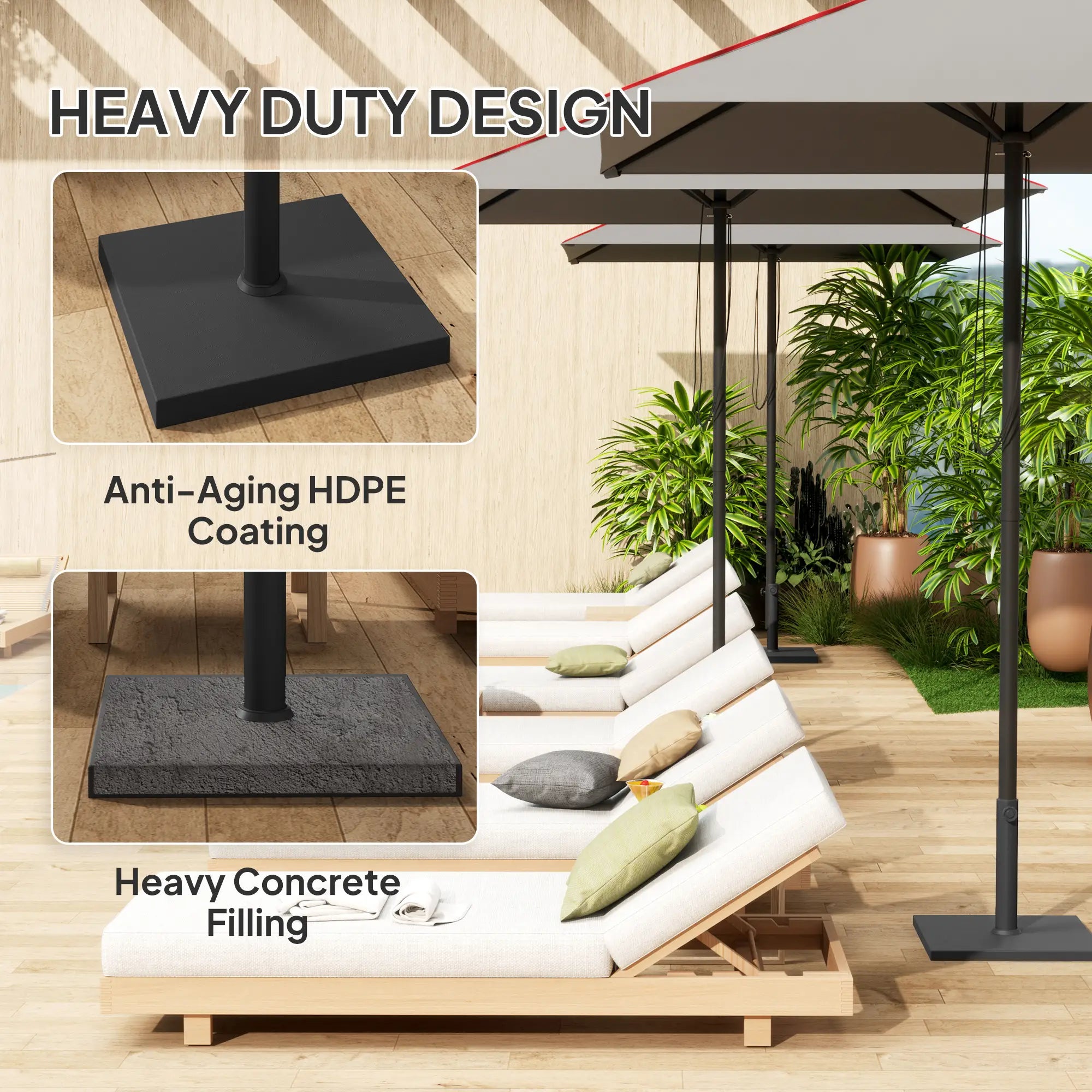 40 Lbs Concrete Umbrella Base, 1.5