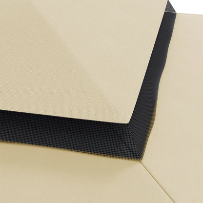 10' x 10' Gazebo Replacement Canopy, Double Vented Roof, Beige Gazebo Canopy Replacement at Gallery Canada