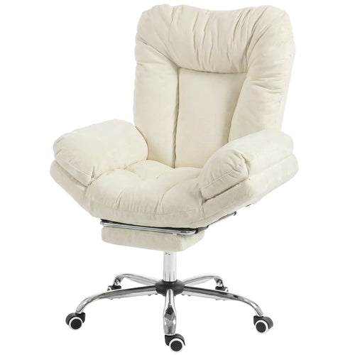 Criss Cross Chair with Wheels, Waterfall Armrests, Beige