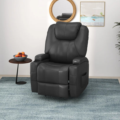 Power Recliner, Electric Lift Chair for Elderly with Footrest, Remote Control, Side Pockets and Cup Holders, Grey Electric Power Lift Chairs at Gallery Canada