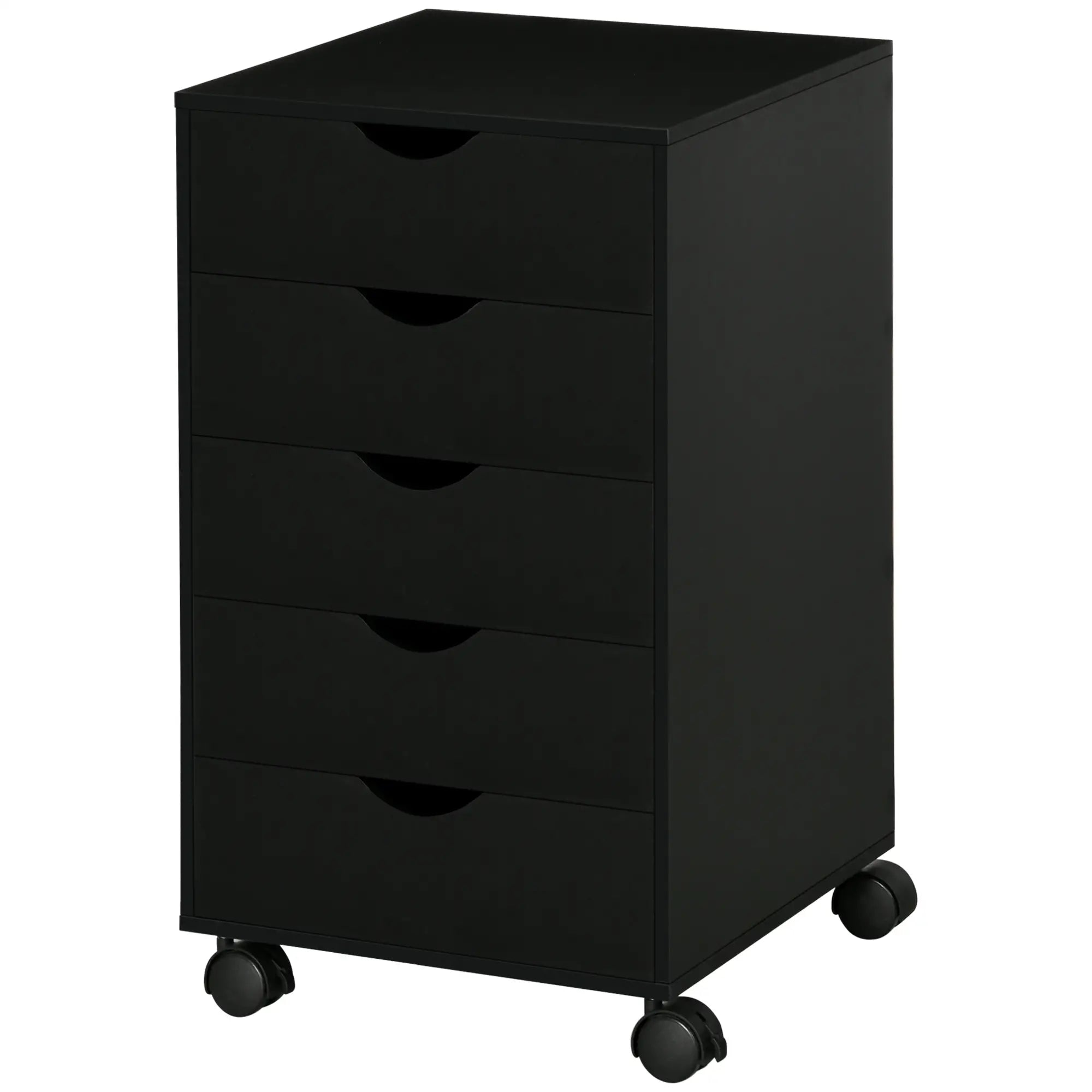 5 Drawer File Cabinet on Wheels, 15.7
