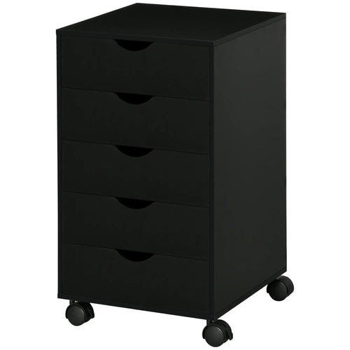 5 Drawer File Cabinet on Wheels, 15.7