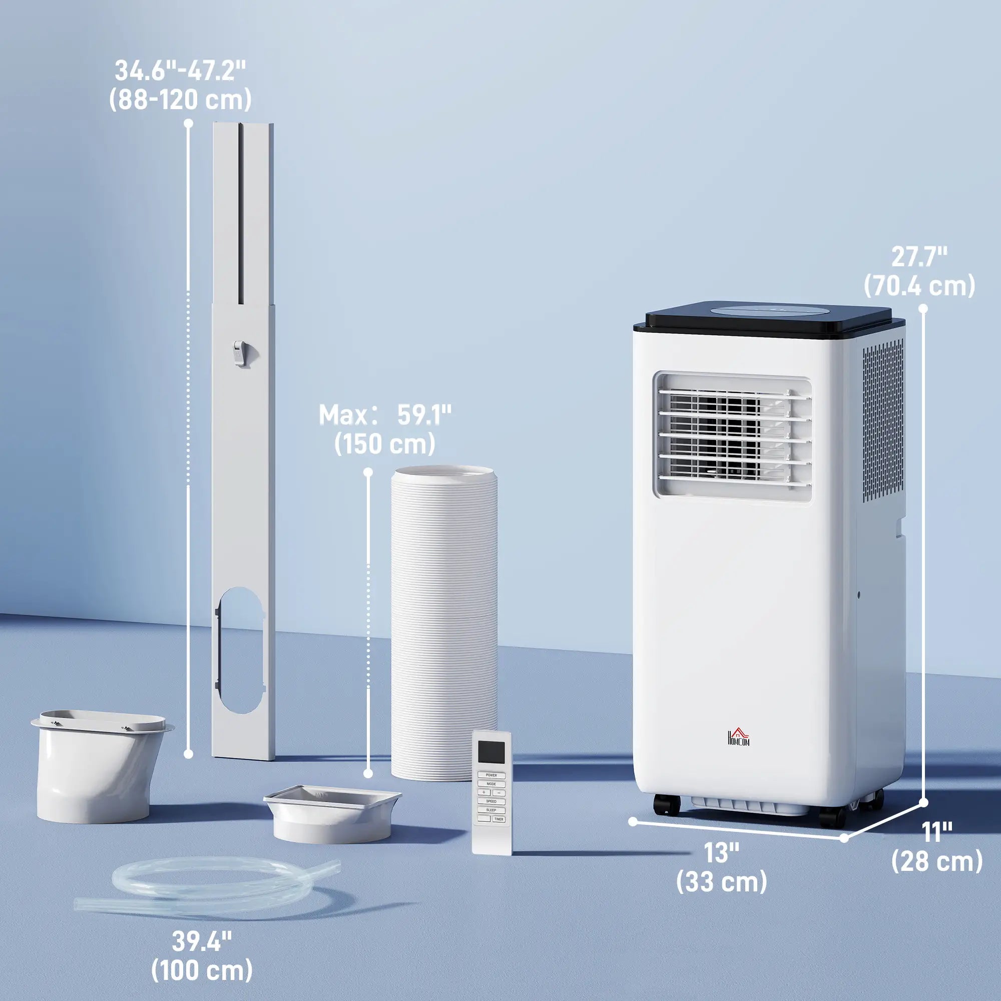 10,000 BTU Mobile Air Conditioner, 440 Sq. Ft., Dehumidifier Fan, White Air Conditioner at Gallery Canada