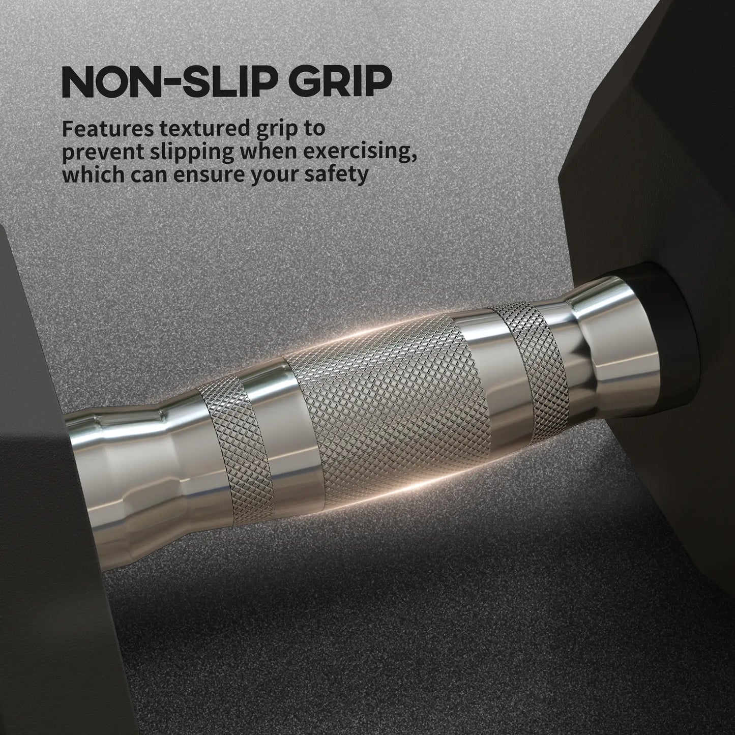 2 x 45lbs Rubber Hex Dumbbells, Fitness Training, Black Dumbbells & Barbells at Gallery Canada