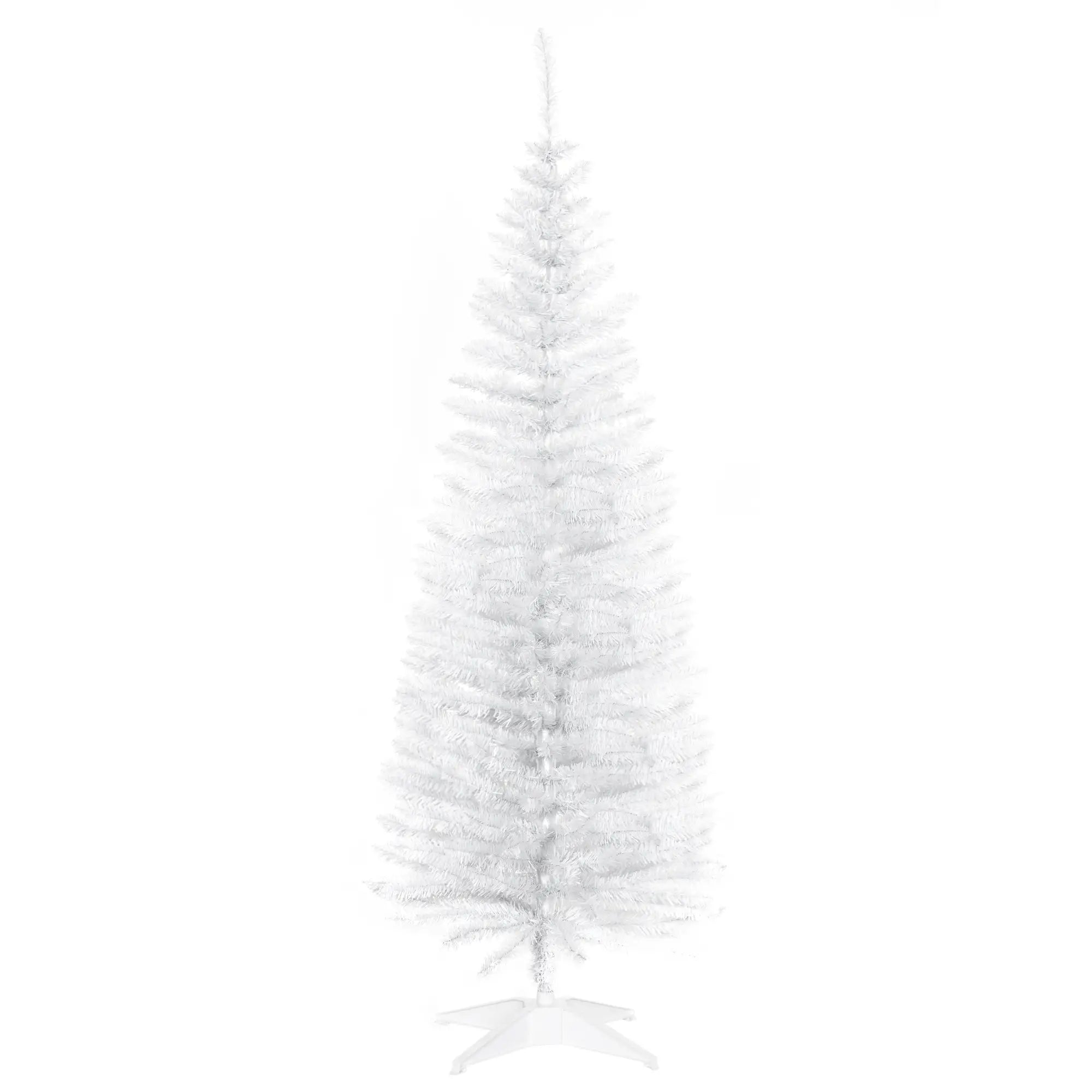 5FT Artificial Pencil Christmas Tree, Realistic Branches, White Pencil Christmas Trees at Gallery Canada