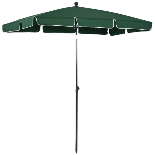 6.5x4ft Rectangle Patio Umbrella, Adjustable Tilt, Green Sun Umbrellas Green and Black at Gallery Canada