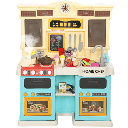 Kids Kitchen Playset with Lights, Sounds, Sink, Stove, Clock, Green Play Kitchen at Gallery Canada