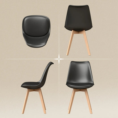 Modern Dining Table Chairs Set Of 6, Rubber Wood Kitchen Table Chairs Dining Chairs at Gallery Canada