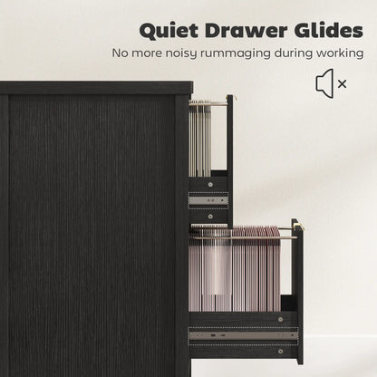 2-Drawer File Cabinet, Vertical With Silent Slides, Black Office Cabinets & Cupboards at Gallery Canada