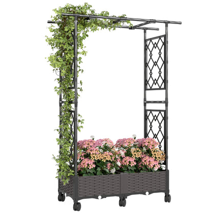 Raised Garden Bed With Arch Trellis, On Wheels, For Climbing Plants Raised Garden Beds at Gallery Canada