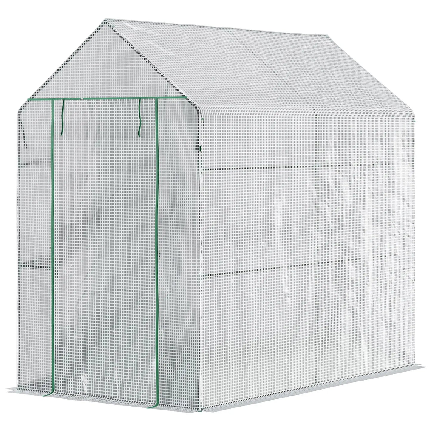 73" x 47" x 75" Walk-in Greenhouse, Portable Plant Growth House, White Walk In Greenhouses at Gallery Canada