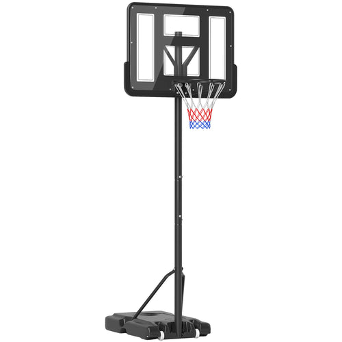 Height Adjustable Basketball Hoop Stand, 5ft-10ft, Portable with Wheels, 43
