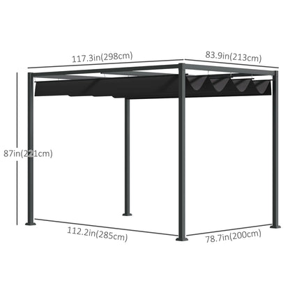 Pergola Shade 10x7, Modern Outdoor Shelter, Black Pergolas at Gallery Canada