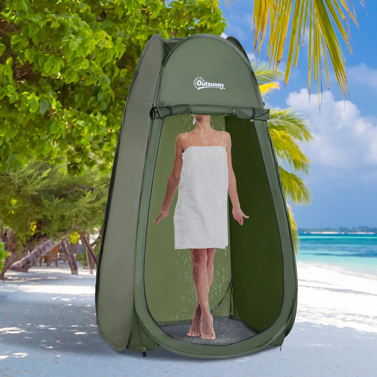 Green Popup Shower Tent, Portable Changing Room, Green Camping Tents at Gallery Canada