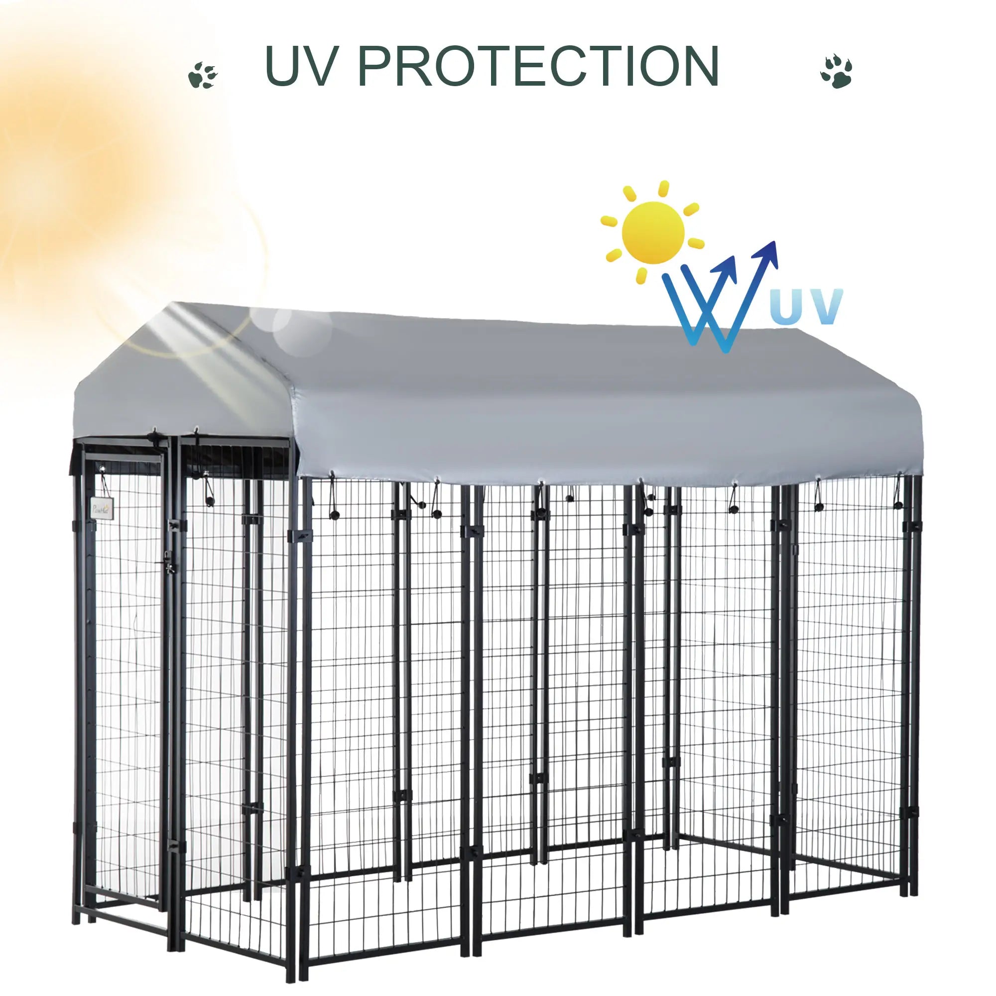 Outdoor Dog Kennel, Waterproof UV-Resistant Cover, 8 x 4 x 6 ft Houses, Kennels & Pens at Gallery Canada