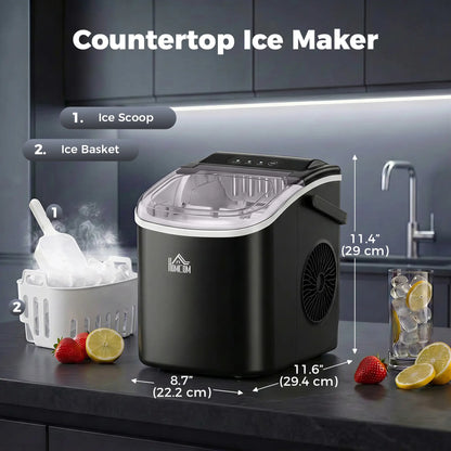 Portable Ice Maker, Self Cleaning, 26lbs/24Hrs, Black Small Kitchen Appliances at Gallery Canada