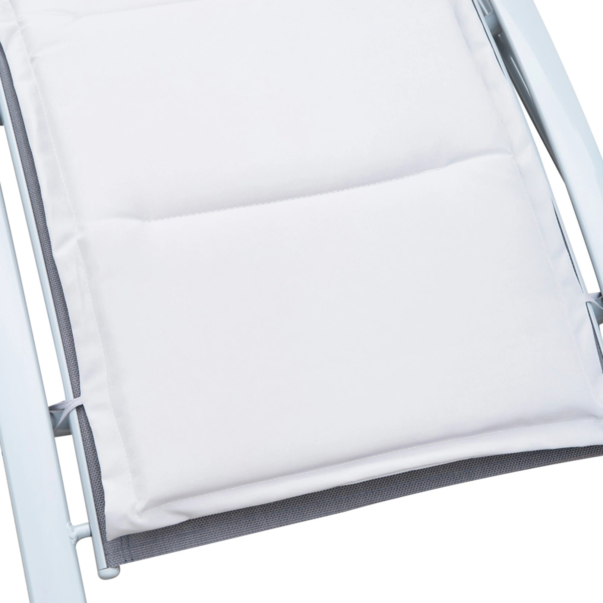 Reclining Chaise Lounge with Cushion, Padded Pillow, Grey Lounger Chairs at Gallery Canada