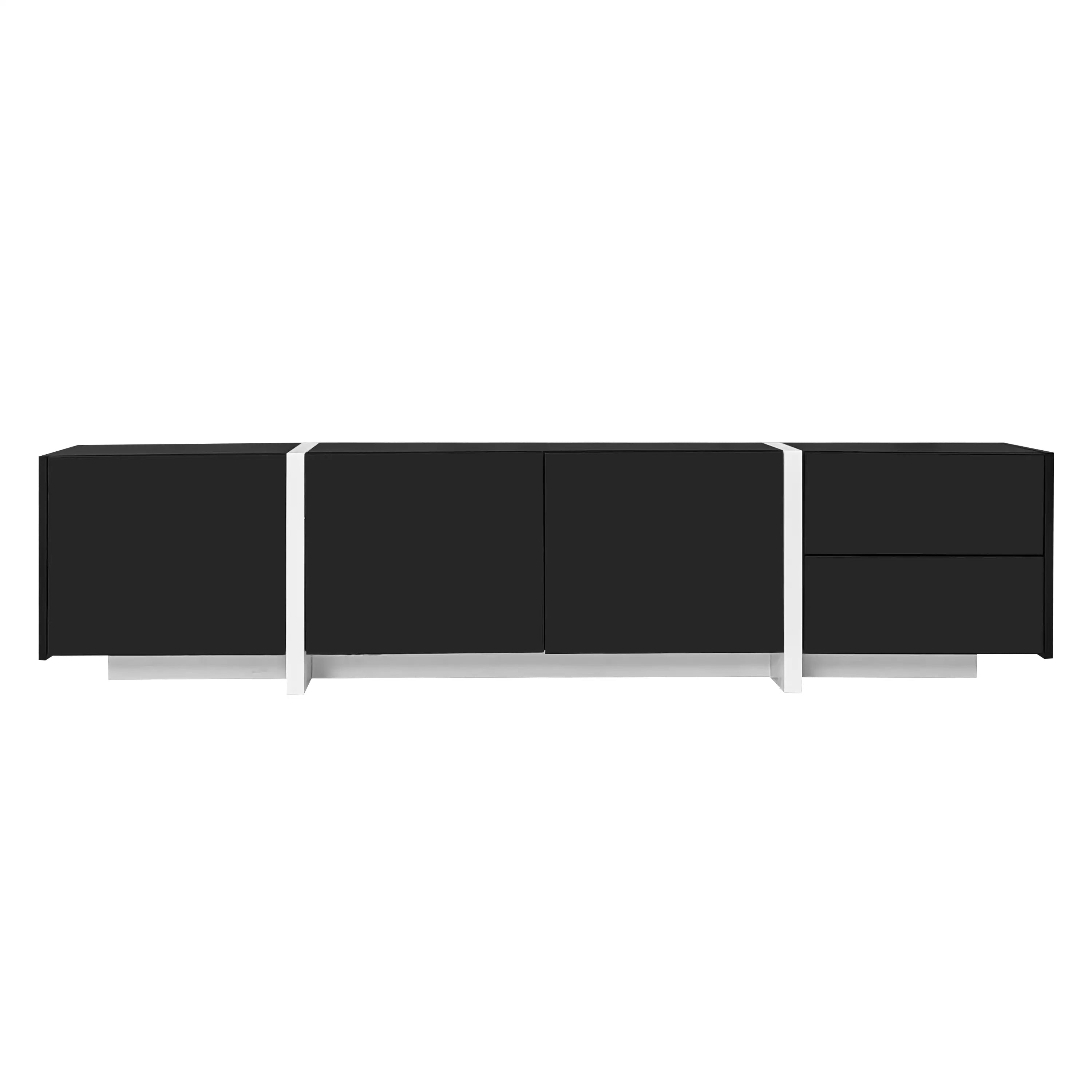 TV Cabinet, High Gloss Finish, LED Light, 67