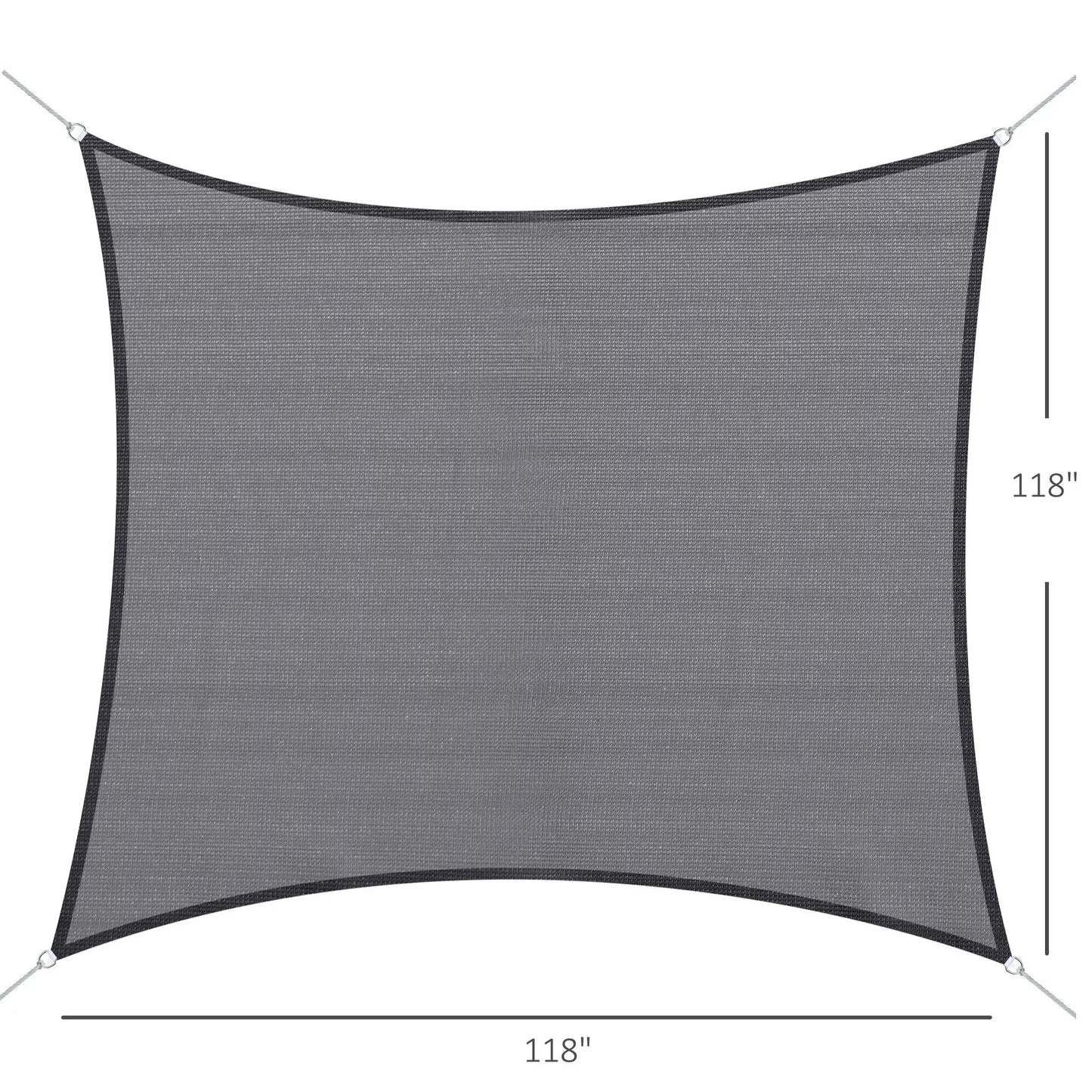 10ft x10ft Square Canopy Sun Sail Shade, UV Protector, Grey Shade Sails at Gallery Canada