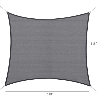 10ft x10ft Square Canopy Sun Sail Shade, UV Protector, Grey Shade Sails at Gallery Canada