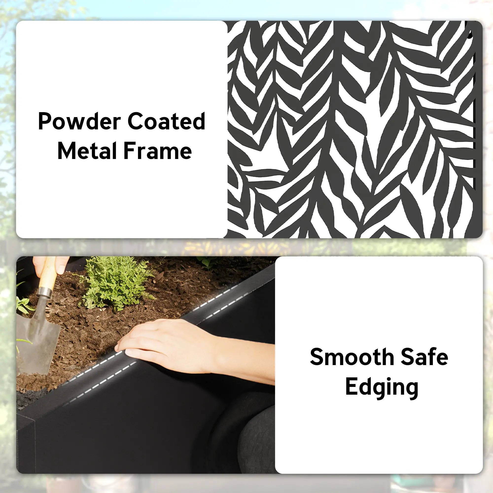 Metal Planter Box With Trellis, 44.5