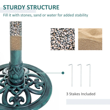27'' Outdoor Resin Bird Bath, Fleur De Lis Pattern, Time-Worn Finish Garden Decor at Gallery Canada