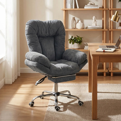 Criss Cross Chair With Wheels, Waterfall Armrests, Dark Grey, Dark Grey