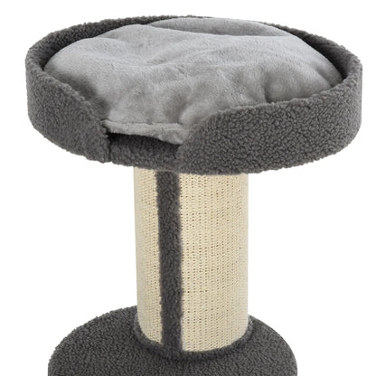 Cat Tree with Scratching Post, Bed, Cushion, Perch, 18" x 18" x 36", Grey Cat Towers at Gallery Canada