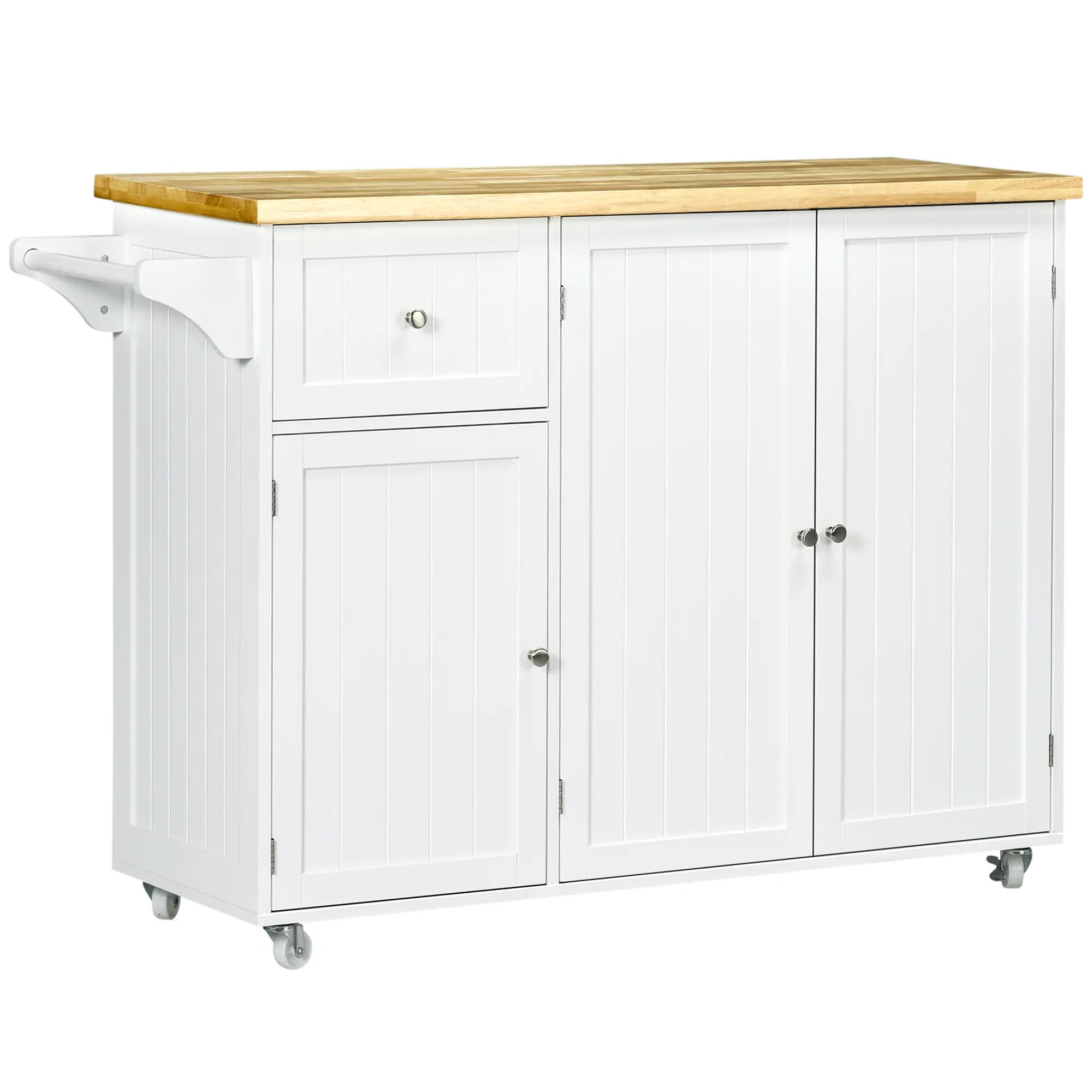 Rolling Kitchen Island with Storage, Drawer, Cabinets, Towel Rack Kitchen Islands & Kitchen Carts at Gallery Canada