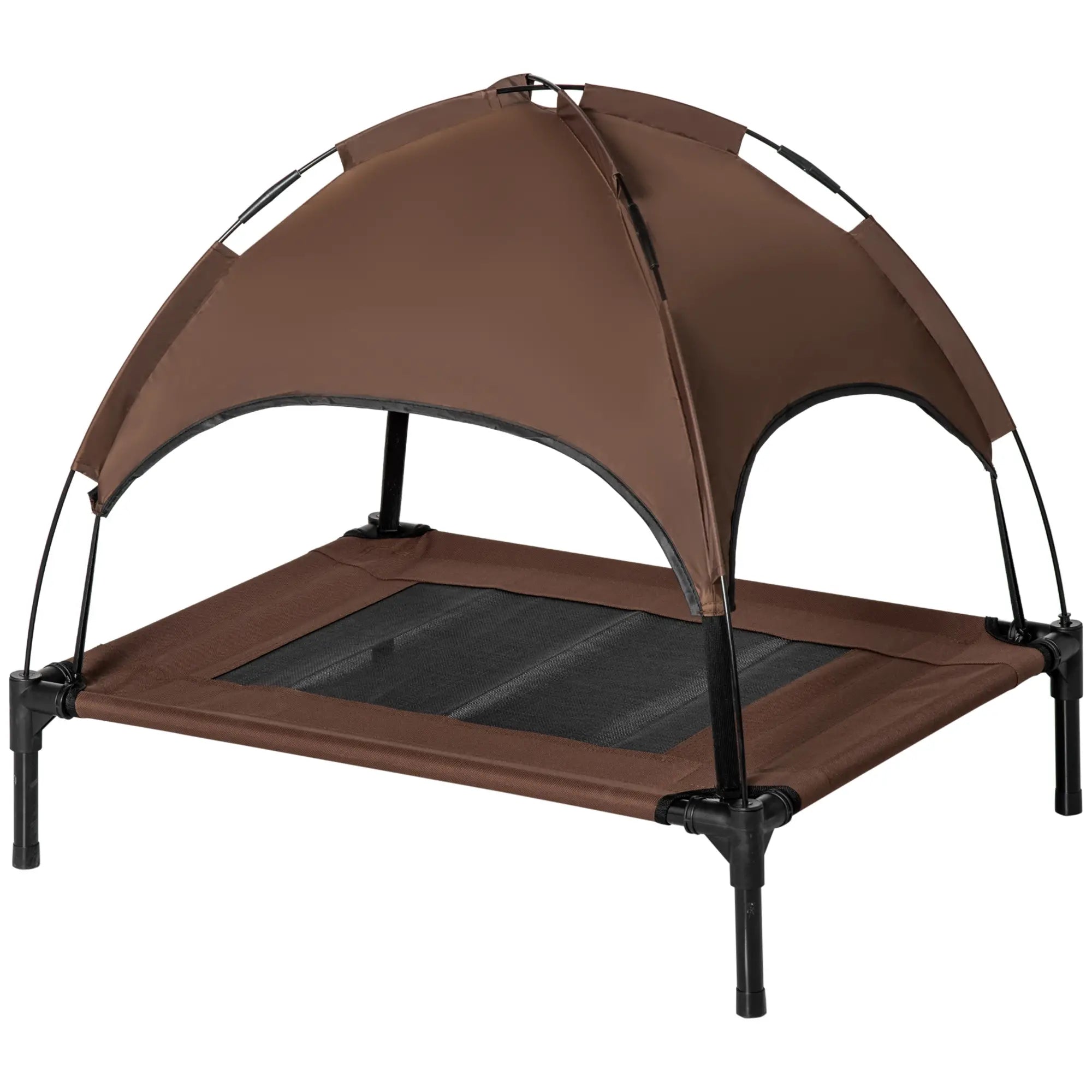 Elevated Dog Bed with Canopy, Portable Dog Cot, 30