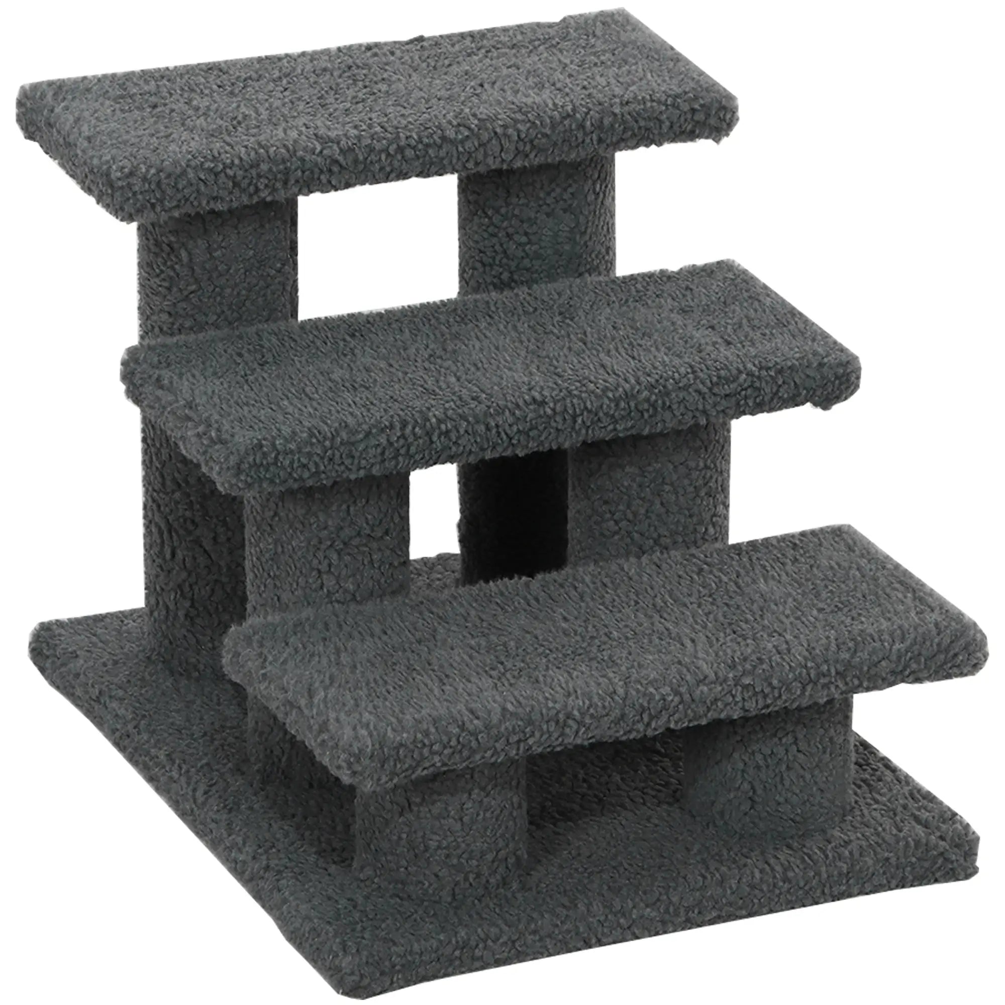 3 Tier Pet Stairs, Dog Cat Step, Scratch Post Furniture, Dark Grey Cat Trees Dark Grey at Gallery Canada