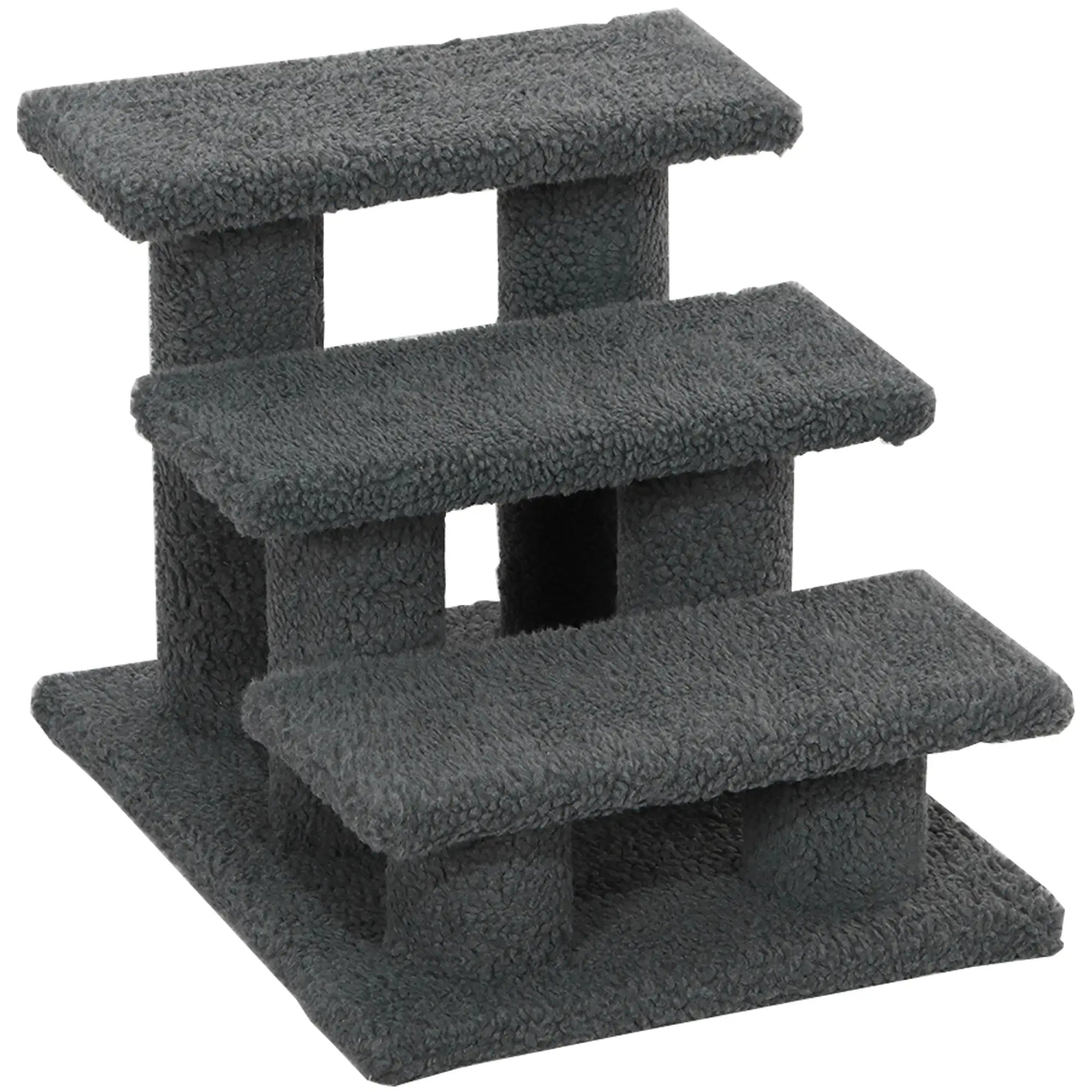 3 Tier Pet Stairs, Dog Cat Step, Scratch Post Furniture, Dark Grey Cat Trees Dark Grey at Gallery Canada