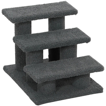 3 Tier Pet Stairs, Dog Cat Step, Scratch Post Furniture, Dark Grey Cat Trees Dark Grey at Gallery Canada
