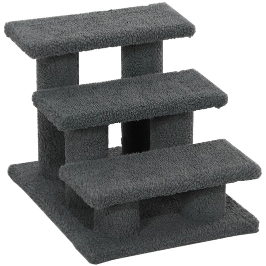 3 Tier Pet Stairs, Dog Cat Step, Scratch Post Furniture, Dark Grey Cat Trees Dark Grey at Gallery Canada
