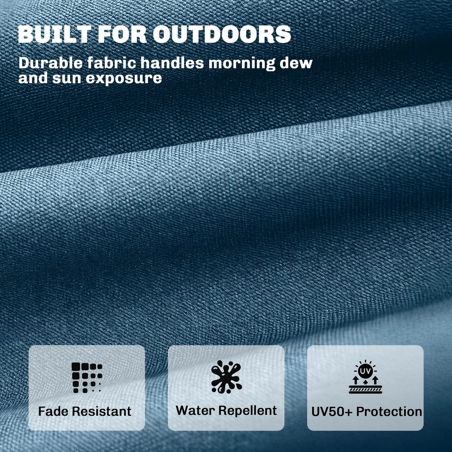 Patio Lounge Chair Cushion, UV50+ with Straps, 78 x 25.6 inch, Blue Patio Chair Cushions at Gallery Canada