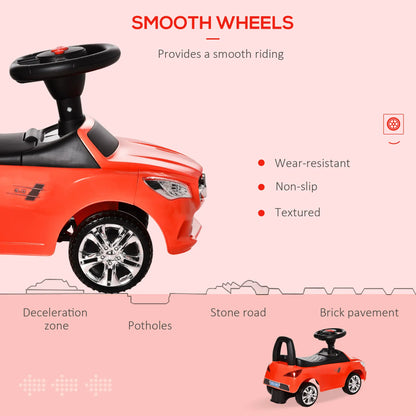 Voiture à pousser pour enfants, jouet de glisse au pied, rouge