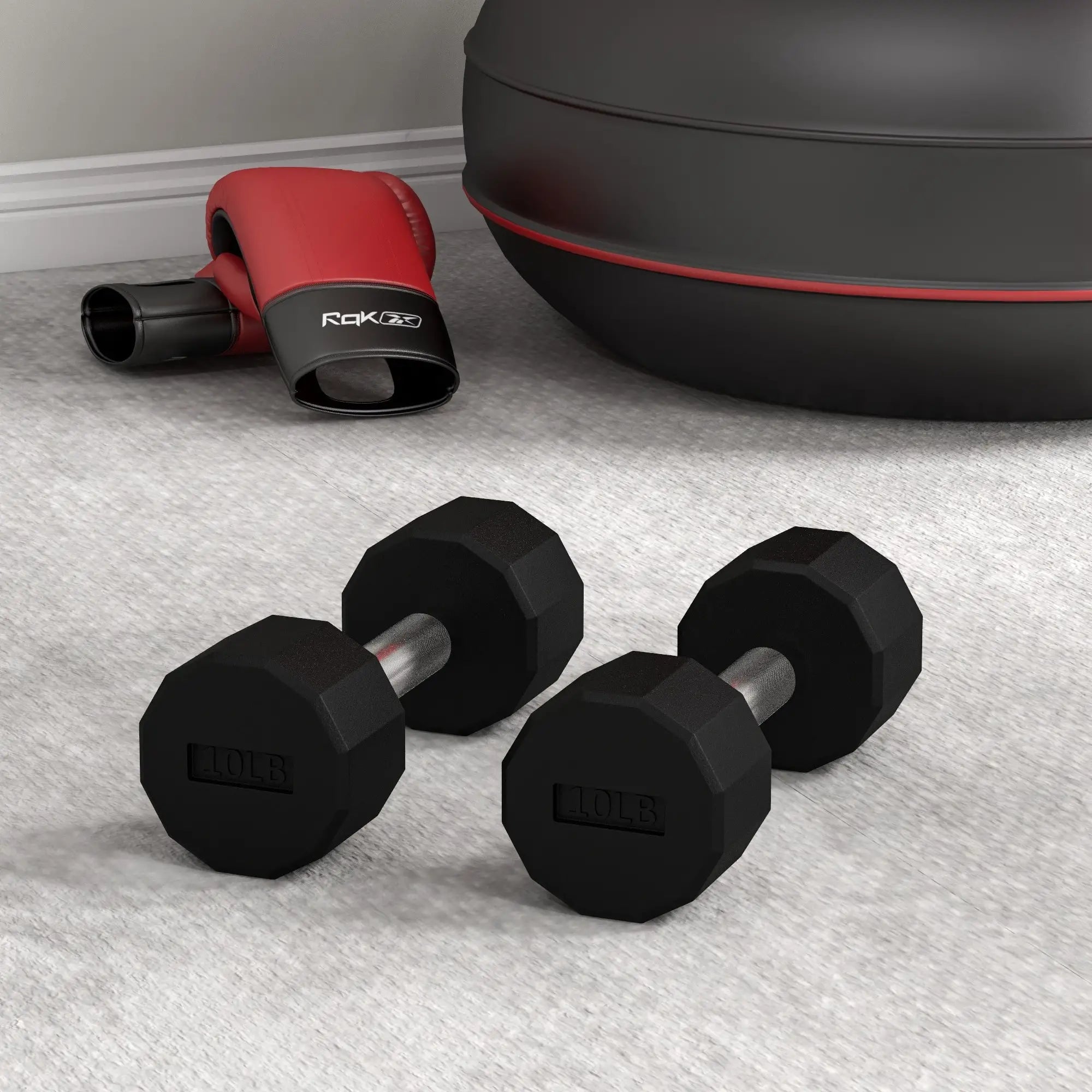 2 x 10lbs Dumbbells Set, Non-Slip Grip, Rubber Covered Weights Dumbbells & Barbells at Gallery Canada