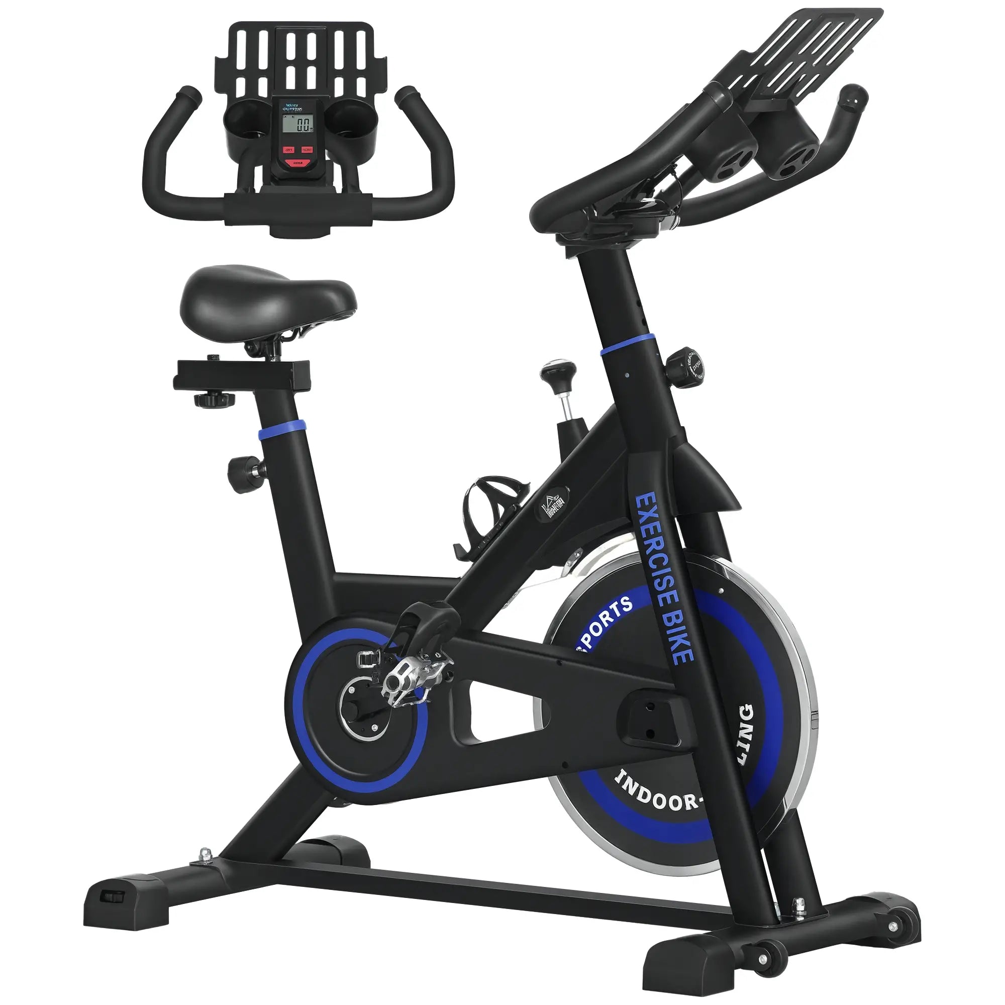Adjustable Upright Stationary Exercise Bike, LCD Display, Indoor Cycling, Adjustable Resistance, Black Exercise & Stationary Bikes at Gallery Canada