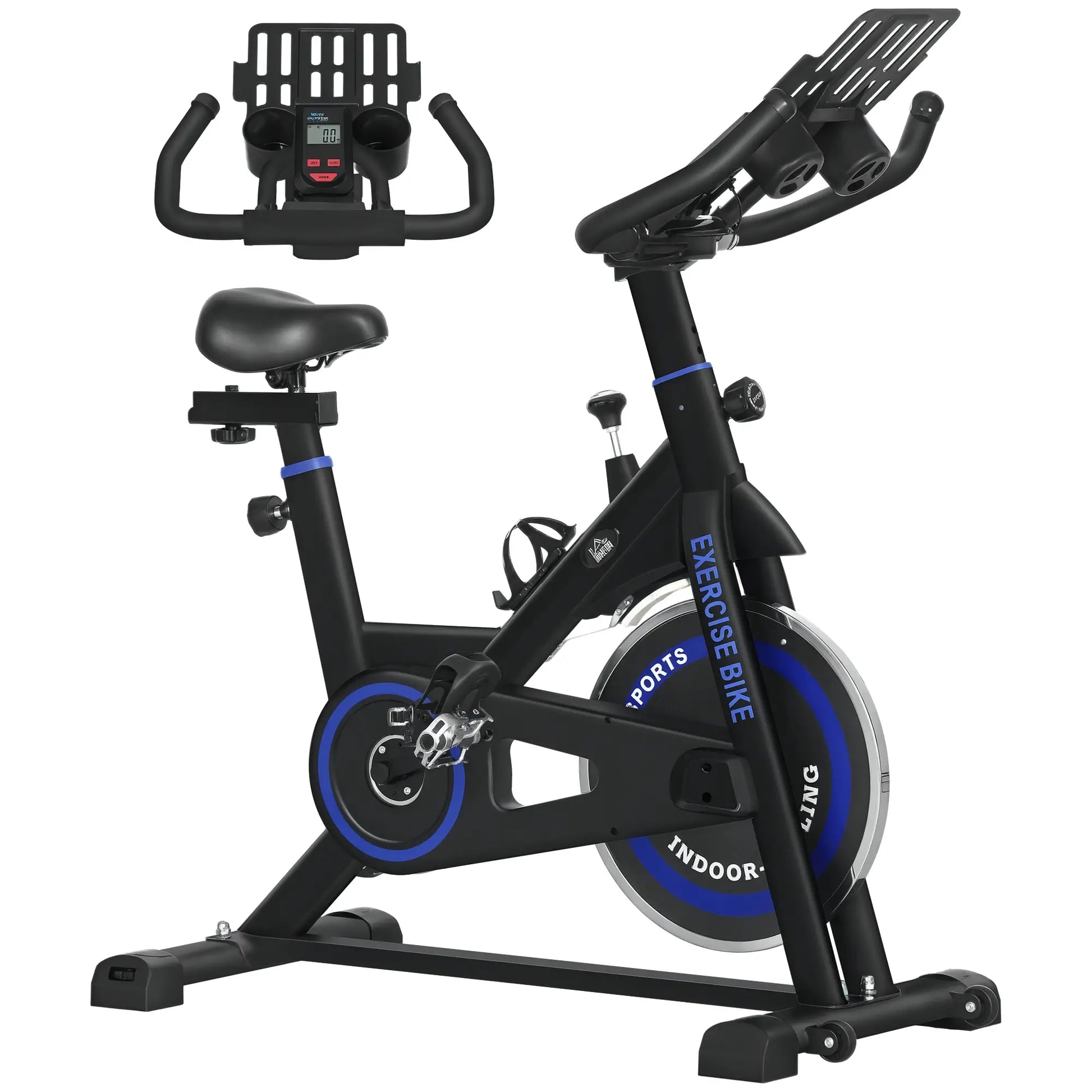 Adjustable Upright Stationary Exercise Bike, LCD Display, Indoor Cycling, Adjustable Resistance, Black Exercise & Stationary Bikes at Gallery Canada