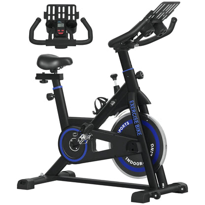 Adjustable Upright Stationary Exercise Bike, LCD Display, Indoor Cycling, Adjustable Resistance, Black Exercise & Stationary Bikes at Gallery Canada
