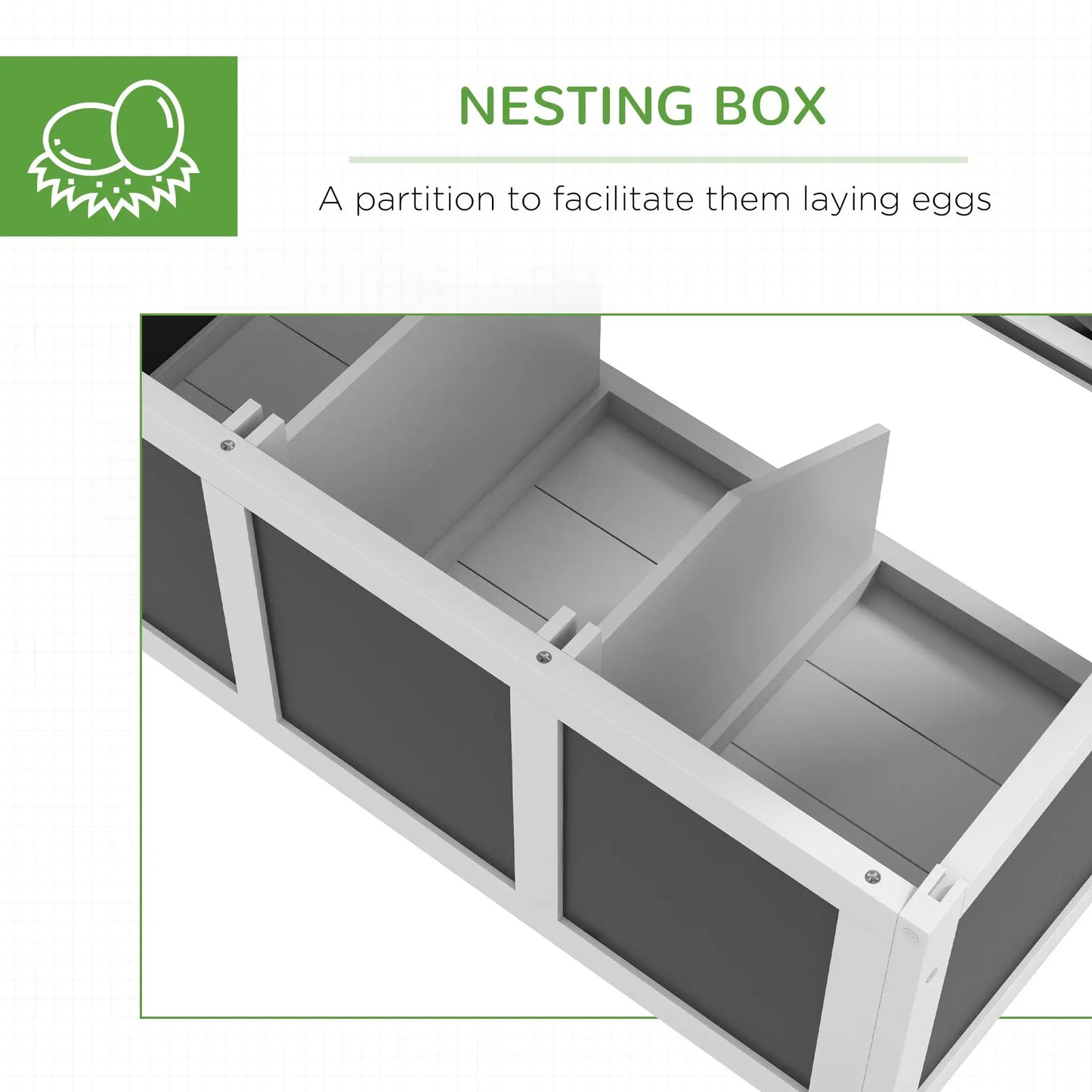 Wooden Chicken Coop With Nesting Box, 6 Chickens, Dark Grey Chicken Coops at Gallery Canada