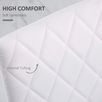 Modern Dining Chairs Set of 4, Upholstered Faux Leather, White Bar Stools at Gallery Canada