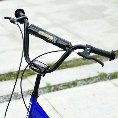 Kids Scooter, Adjustable Handlebar, Dual Brakes, Inflatable Wheels, Age 5+, Blue Scooters at Gallery Canada