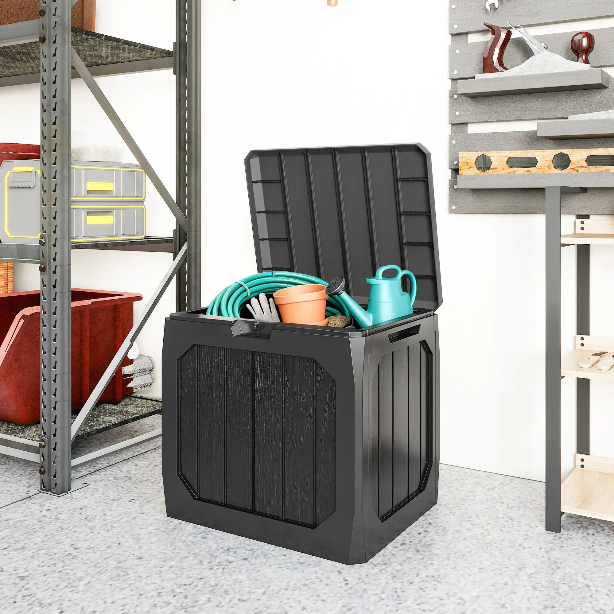 32 Gallon Deck Box, Resin Outdoor Storage, Waterproof UV Resistant Patio Storage Boxes at Gallery Canada