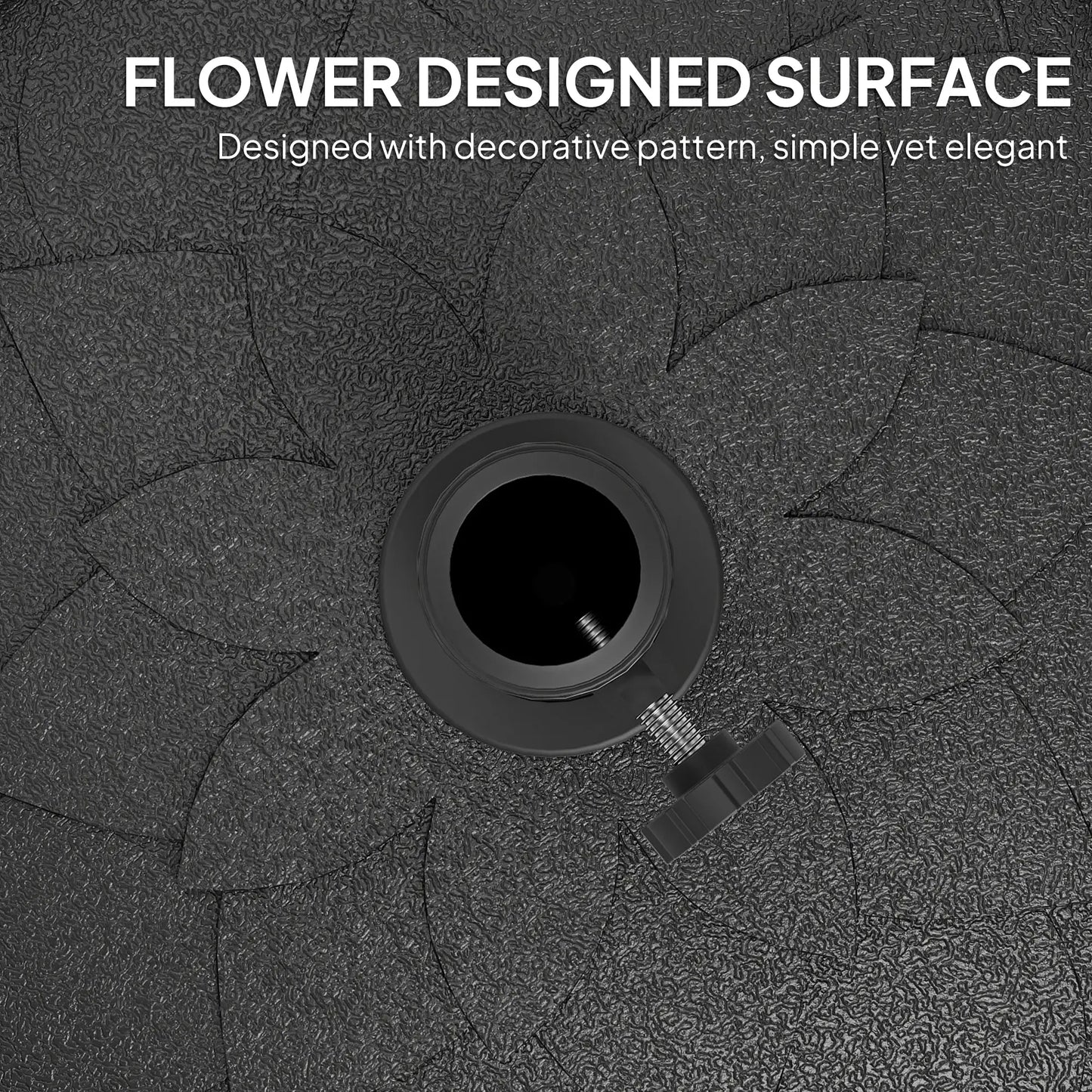 Round Patio Umbrella Base, 26 lbs Resin Stand, Black Umbrella Bases at Gallery Canada