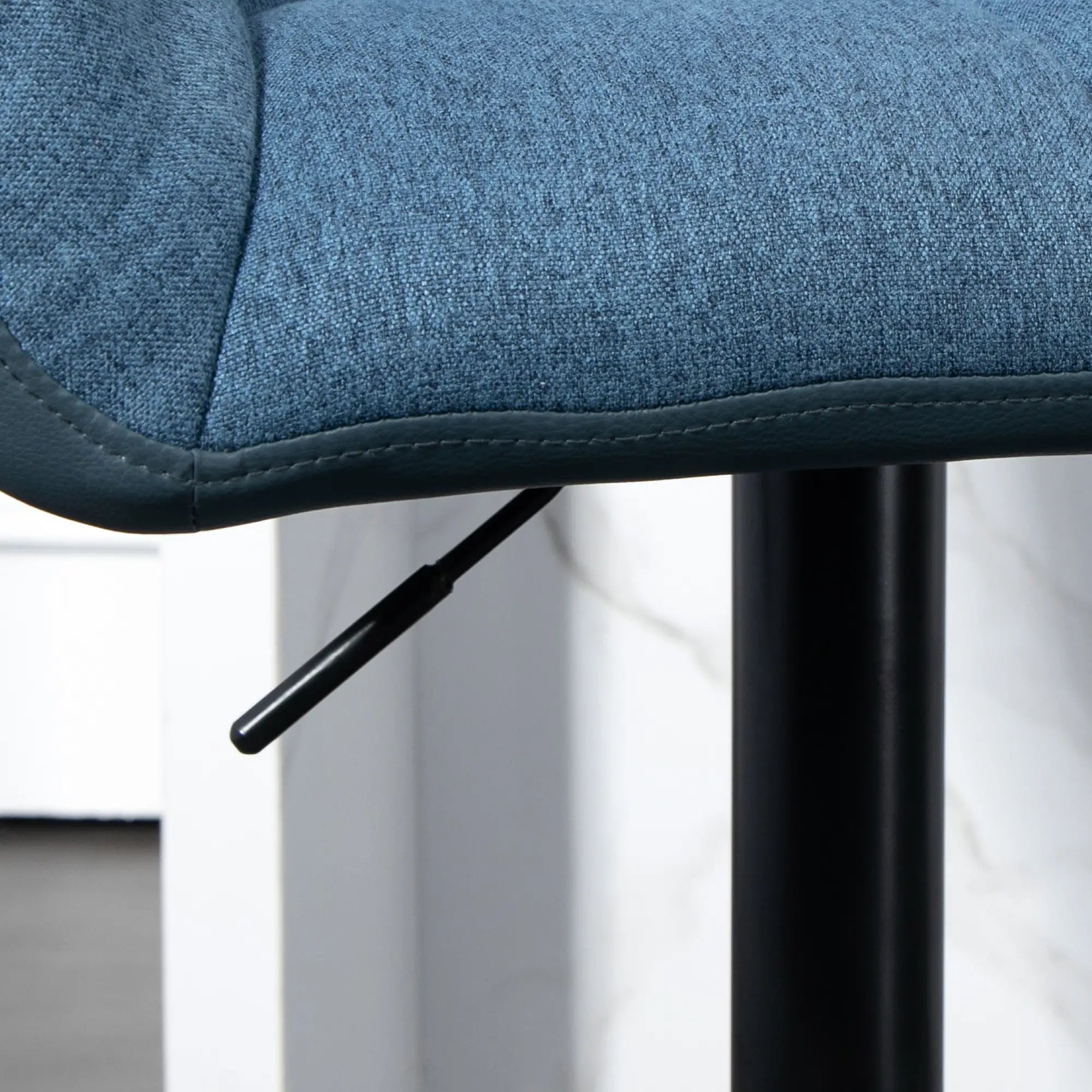 Swivel Barstools Set of 2, Adjustable with Footrest, Dark Blue Bar Stools at Gallery Canada