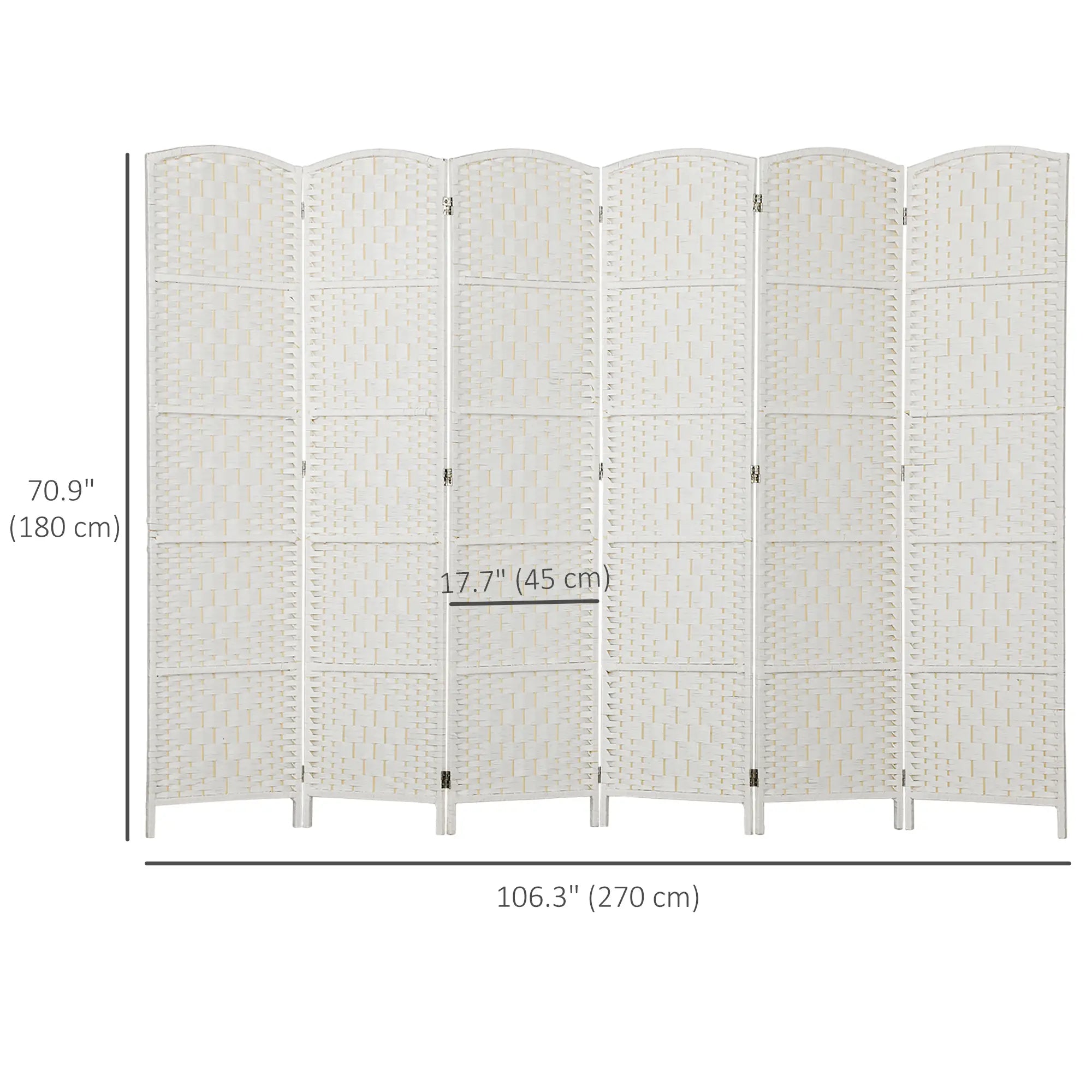 6ft Folding Room Divider, Wooden Frame, Natural Room Dividers at Gallery Canada